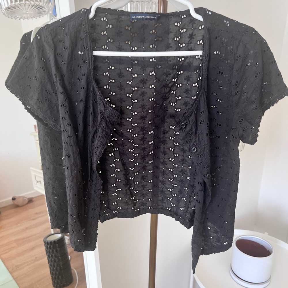 Brandy Melville eyelet top